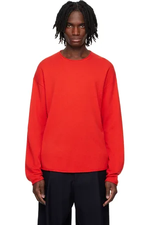 Guest In Residence Red Oversized Crew Sweater