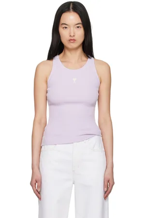 Ami Purple Cotton Rib Ami de Coeur Tank Top