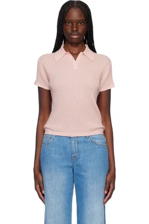 Guest In Residence Pink Shrunken Polo