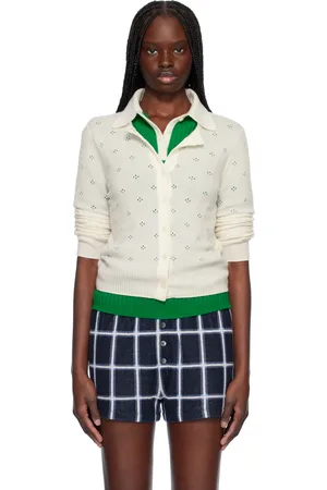 Guest In Residence Off-White Jane Pointelle Cardigan