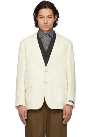 Ralph Lauren Off-White Polo Soft Tailored Linen Blazer