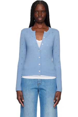 Guest In Residence Blue Jane Pointelle Cardigan