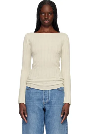 Guest In Residence Off-White Rib Flare Sweater