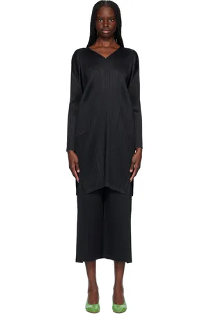 PLEATS PLEASE ISSEY MIYAKE Black Monthly Colors February Minidress