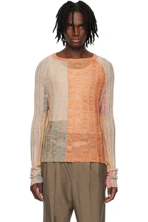 ECKHAUS LATTA Orange & Beige Symphony Sweater