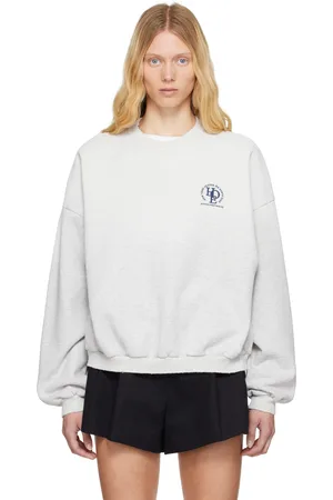 Alexander Wang Gray Graphic Crewneck Sweatshirt