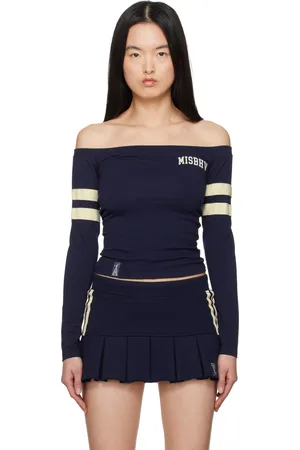 MISBHV Varsity Off-Shoulder Longsleeve T-shirt