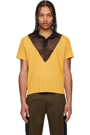 Olly Shinder Black & Yellow V Hybrid Polo