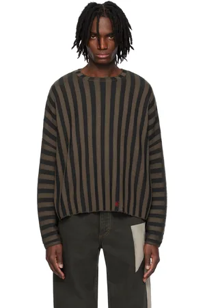 ECKHAUS LATTA Brown & Gray Keyboard Sweater