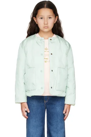 BONPOINT Kids Green Enyla Embroidered Puffer Jacket