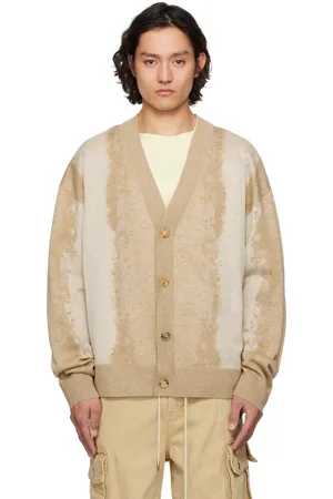 Feng Chen Wang Beige Gradient Jacquard Cardigan