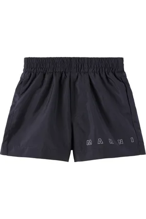 Marni Baby Navy Printed Logo Swim Shorts