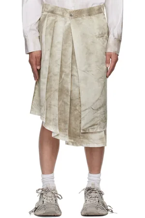 Feng Chen Wang Gray Sandwashed Nylon Skirt