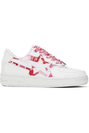 BAPE White & STA Icon ABC Camo Sneakers