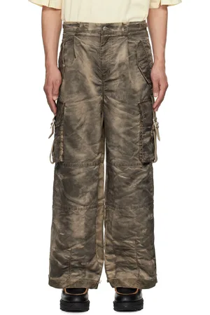 Feng Chen Wang Gray Sandwashed Cargo Pants