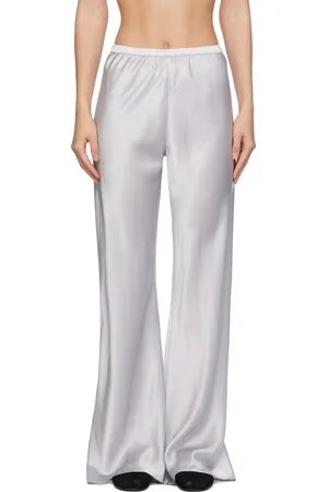 Silk Laundry Gray Bias-Cut Lounge Pants