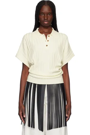 Recto Off-White Dolman Sleeves Knit Polo