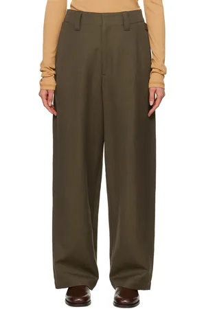 LEMAIRE Brown Maxi Trousers