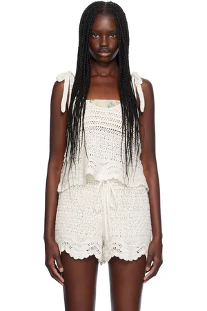 ZIMMERMANN White Lightburst Textured Swing Tank Top