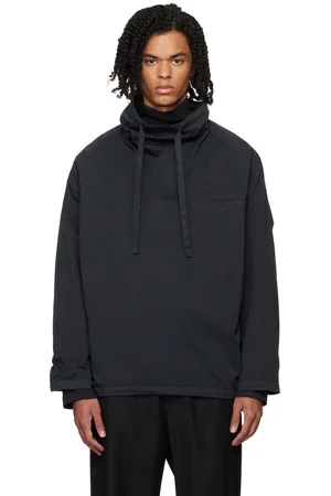 LEMAIRE Black Funnel Neck Jacket
