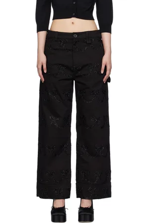 Simone Rocha Black Pattern Trousers