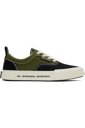 A Bathing Ape Black & Khaki AAPENOW Galaxy Low-Top Sneakers
