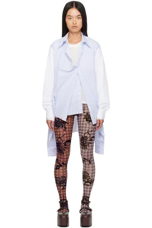 Charles Jeffrey Loverboy White & Blue Hug Shirt