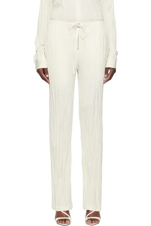 Helmut Lang Off-White Crushed Lounge Pants
