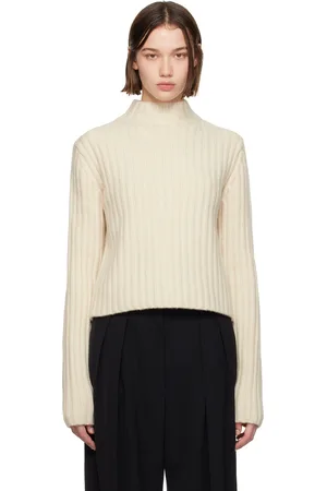 Totême Off-White Petite Chunky Rib Knit Sweater