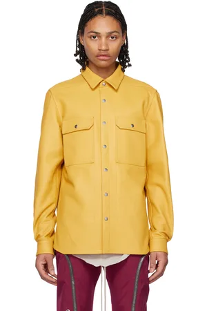 Rick Owens Yellow Outershirt Leather Jacket