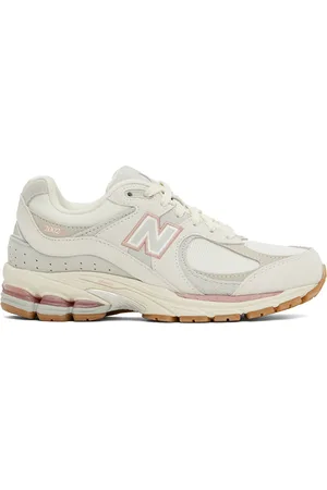 New Balance White & Pink 2002 Sneakers