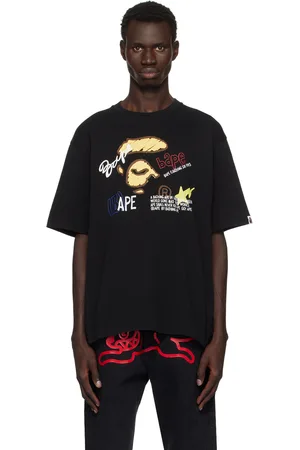 BAPE Black Hand Draw Graphic Relaxed Fit T-shirt