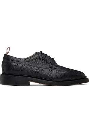 Thom Browne Black Leather Sole Longwing Derbys