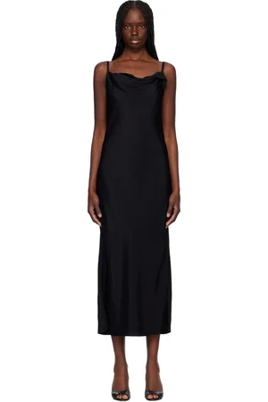Recto Drapery Neckline Slip Midi Dress
