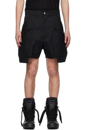 Rick Owens Black Stefan Cargo Shorts