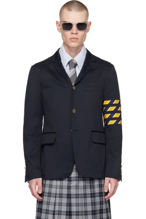 Thom Browne Navy 4-Bar Blazer