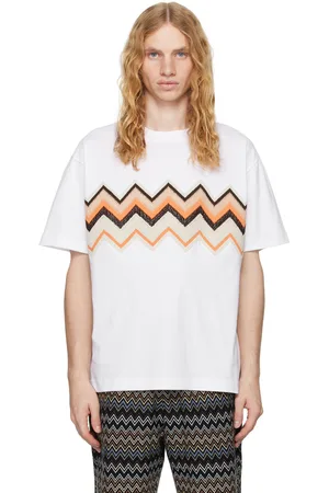 Missoni White Zig Zag Embroidery T-shirt