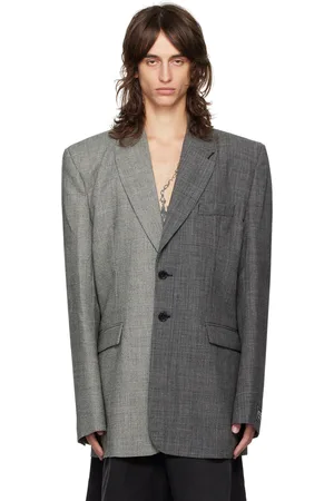 Vetements Gray Split Deconstructed Tailored Blazer