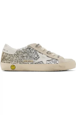Golden Goose Kids Beige & Silver Super-Star Classic Sneakers
