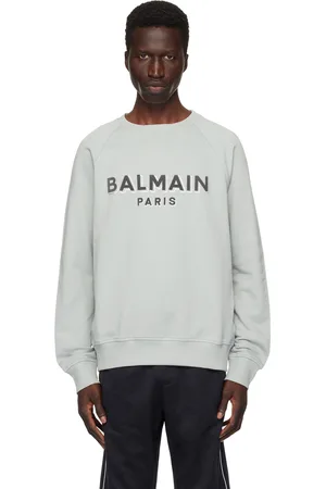 Balmain Gray Metallic Flocked 