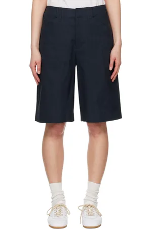 RAG&BONE Navy Banks Linen-Blend Shorts