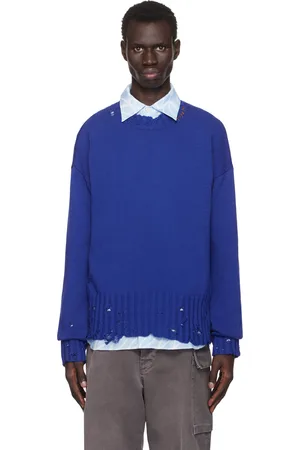 Marni Blue Twisted Crewneck Sweater