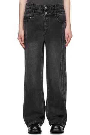 Feng Chen Wang Seaming Double Waist Jeans
