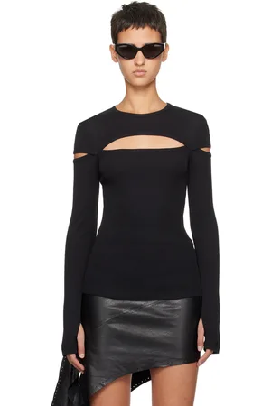 Helmut Lang Black Slash Long Sleeve T-Shirt