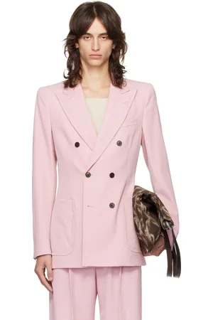 DRIES VAN NOTEN Pink Tight Fit Blazer