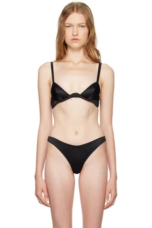FLEUR DU MAL Black Luxe Plunge Bra