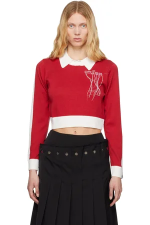 Rokh Red Contrasted Polo