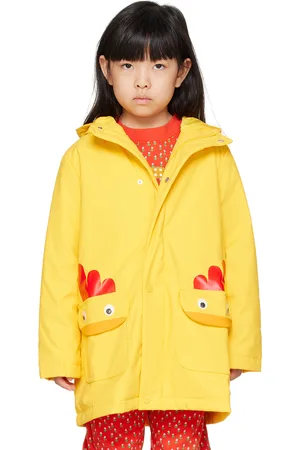 Stella McCartney Kids Yellow Padded Chick Rain Coat