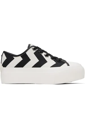 Jimmy Choo White & Black Palma Maxi Sneakers