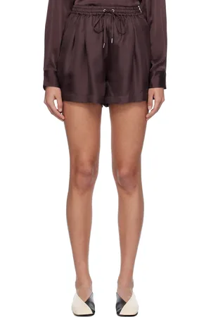 Silk Laundry Brown Slouch Shorts
